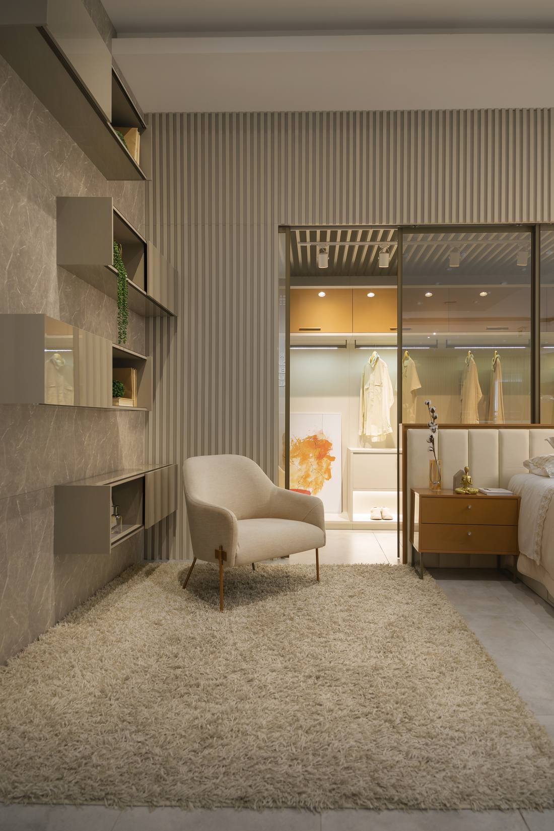Dormitório planejado Italínea com closet integrado